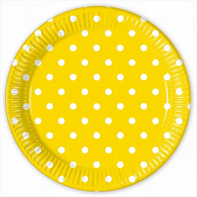 Produktbild von 8 Pappteller Party Teller 23cm Gelb Kinder Geburtstag Imbissteller Kuchenteller