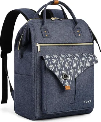 Produktbild von Rucksack Damen Laptop Rucksack 15,6 Zoll Schulrucksack Daypack mit Anti-Diebstahl-Tasche Blau
