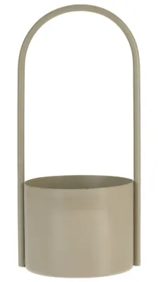 Produktbild von Progarden Blumentopf aus Metall beige 30cm x 13cm