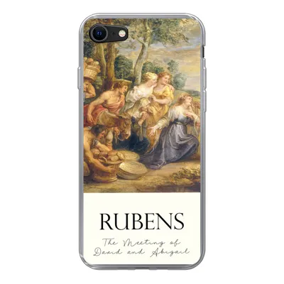 Produktbild von MuchoWow® Handyhülle Schutzhülle Hülle für iPhone SE 2020 Rubens - Kunst - Die Begegnung von David und Abigail Silikon Softcase Handy Hülle - Kartenbesitzer