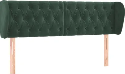 Produktbild von Kopfteil mit Ohren Dunkelgrün 163x23x78/88 cm Samt
