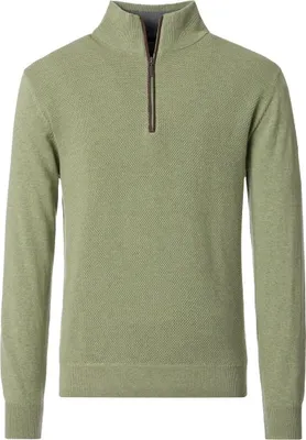 Zdjęcie produktu dla REDMOND Casualowa męska bluza z dzianiny Troyer Zipper Comfort Light Green 4XL