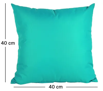 Produktbild von JACK 40x40cm Outdoor Lounge Kissen Dekokissen inkl. XXL-Füllung Wasserabweisend Sitzkissen Garten Stuhl Lotus Effekt, Farbe:Türkis