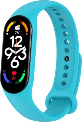 Produktbild von Sport Ersatz Armband für Xiaomi Mi Band 5 7 6 NFC Amazfit Band 5 Loop Silikon, Farbe:Sky Blau