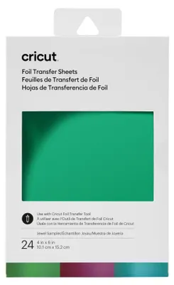 Image de Cricut Transfer Foil Sheets Sampler JEWEL 4 x 6" 24 feuilles