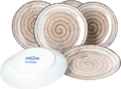 Obrázek produktu pro Van Well Riva 6ks sada dezertních talířů 6 osob dortový talíř plochý porcelán vhodný do myčky nádobí