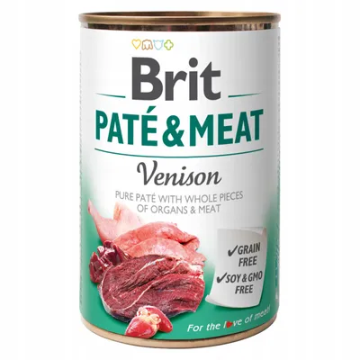 Zdjęcie produktu dla BRIT Pate&Meat Venison mokra karma dla psa z dziczyzną 400g
