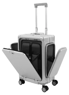 Zdjęcie produktu dla Walizka z twardą skorupą 20 cali (ok. 51 cm) – walizka kabinowa – przegródka na laptopa – 4 obrotowe kółka – zamek szyfrowy TSA – gniazdo USB do ładowania