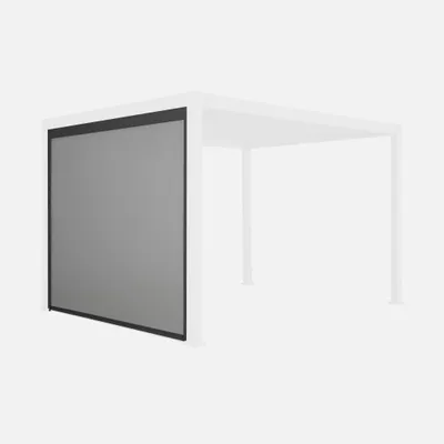 Immagine prodotto di Tenda laterale avvolgibile alluminio e textilene per pergola, 3m, Antracite