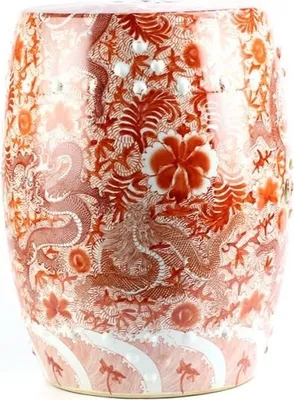 Immagine prodotto di Asianliving Sgabello da giardino in ceramica Porcellana smaltata Sgabello cinese Sgabello a tamburo Sgabello da giardino per interni/esterni 246-808