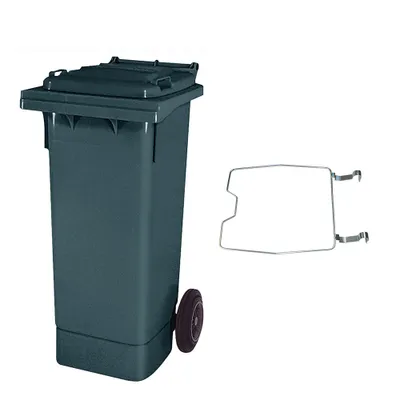 Produktbild von BRB Mülltonne MGB 80 Liter, mit Klemmring für Müllsäcke (grau)