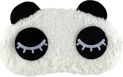 Productafbeelding van Panda-slaapmasker, zacht en pluizig, ideaal voor reizen en ontspanning
