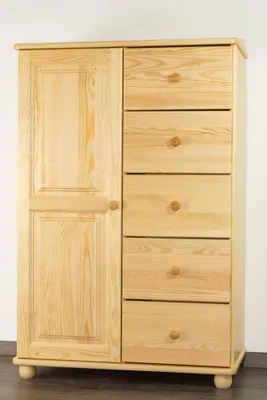 Produktbild von Kommode Kiefer massiv Vollholz natur Junco 159 – Abmessungen: 123 x 82 x 42 cm (H x B x T)