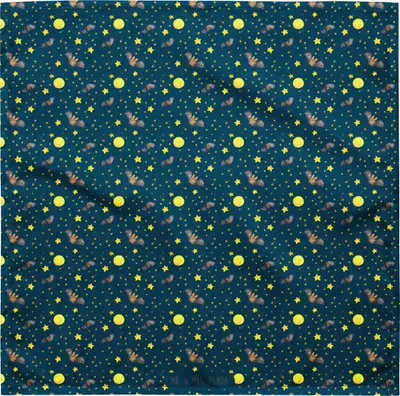 Produktbild von Mr. & Mrs. Panda Bandana Fledermaus Flügel S - Blau - Geschenk, Stirnband, Halstuch, Tuch, Dreieckstuch, Lustige Sprüche, Multifunktionstuch