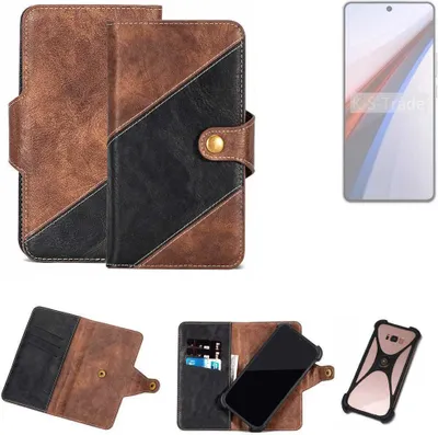 Produktbild von K-S-Trade Handyhülle Schutzhülle Bookstyle Case kompatibel mit Vivo IQOO 12 Klapphülle Cover Hülle Schutztasche 1x