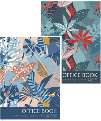 Produktbild von SHKOLYARYK Design-Spiralnotizbuch A4+, 80 Blatt, quadratisch, gemischte Motive, 104021002