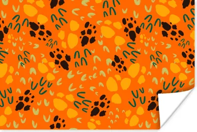 Produktbild von MuchoWow® Poster Sporen - Orange - Muster 60x40 cm - Schlafzimmerdekoration