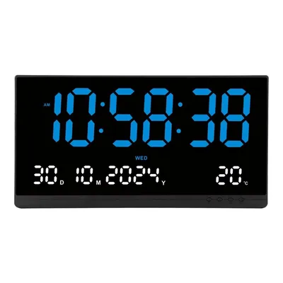Produktbild von OKWISH Wanduhren Digitale mit Hintergrundbeleuchtung, Anzeige von Datum,Wochentag und Temperatur,modernes Design für Wohnzimmer,Büro oder Schlafzimmer