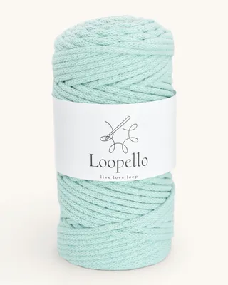 Obrázek produktu pro Loopello bavlněný provázek, 5 mm, 100 m – barva mintová