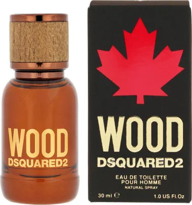 Produktbild von Dsquared2 Wood, Männer, 30 ml, Nicht nachfüllbare Flasche, Bergamotte, Zitrone, Mandarine, Kardamom, Ingwer, Veilchen (Blatt), Ambrox, Vetiver, Holz