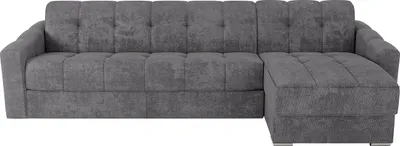 Produktbild von Eckschlafsofa mit Matratze - Strukturstoff - Grau - Liegefläche 160 cm - Matratze 22 cm mit Memory Schaum - DARIELO