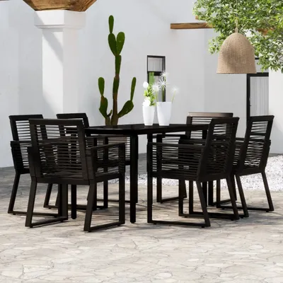Imagen del producto de Maison Exclusive: Juego de mesa de jardín de 7 piezas, color