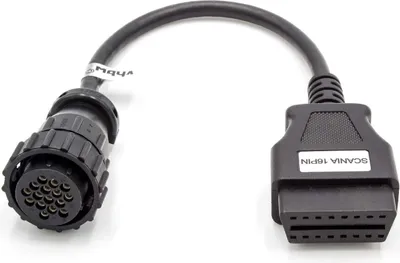 Produktbild von vhbw OBD Adapter 16Pin-OBD1 auf OBD2 kompatibel mit DAF - 30 cm