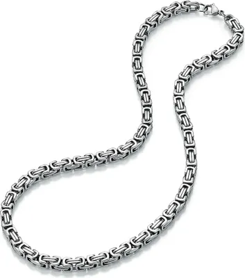 Produktbild von Kette Jacques Charrel Königskette, massiv, Edelstahl Silber 50 cm
