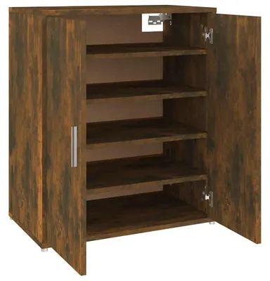 Obrázek produktu pro vidaXL Botník kouřový dub 60x35x70 cm odvozený výrobek ze dřeva