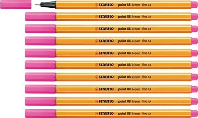 Produktbild von Fineliner - STABILO point 88 - 10er Pack - Neonfarbe, leuchtfarbenrosa