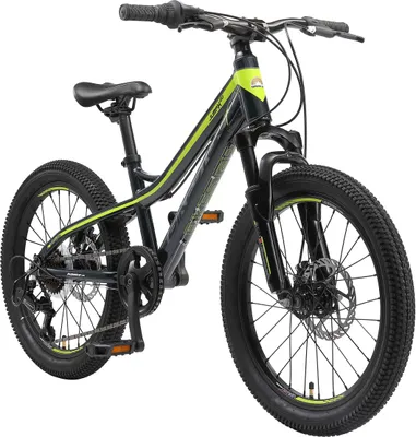 Produktbild von BIKESTAR Kinder Jugend Mountainbike 20 Zoll ab 6 - 7 Jahre | Hartail MTB Scheibenbremse Federgabel | Schwarz Grün