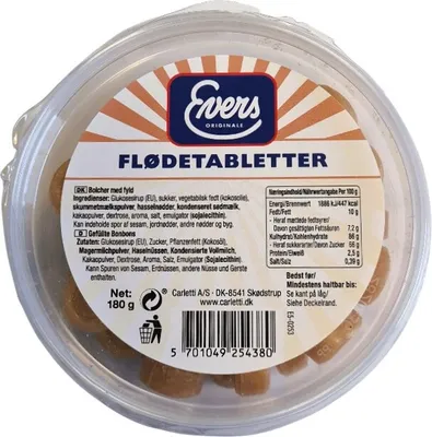 Produktbild von Evers Flødetabletter 180g