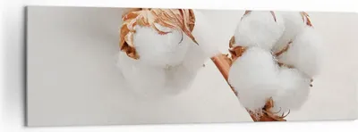 Produktbild von Bild auf Leinwand - Leinwandbild - Einteilig - Baumwolle Makro Zweig - 160x50cm - Wand Bild - Wanddeko - Wandbilder - Leinwanddruck - Bilder - Wanddekoration - Leinwand bilder - AB160x50-4835