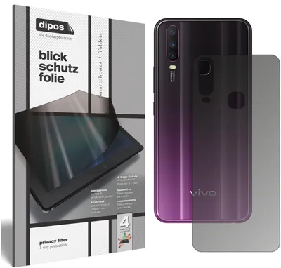 Produktbild von Schutzfolie für Vivo Y17 Rückseite Blickschutzfolie matt Folie Display Schutz