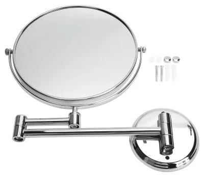 Immagine prodotto di Specchio cosmetico - Montaggio a parete per bagno - Zincato - Senza illuminazione - - Argento