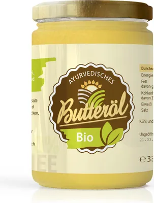 Produktbild von LaFiNa  Ghee Butteröl 330g | Ayurveda Weidemilch-Butter | Hocherhitzbar bis 250°C laktosefrei | Premium Butterschmalz