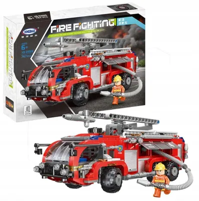 Produktbild von XB-03028 Flughafen Löschfahrzeug Konstruktionsbausteine 767 Teile