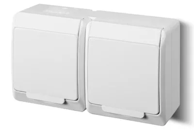 Obrázek produktu pro Elektroplast Socket Hermes 2Pl White Ip44 0325-02