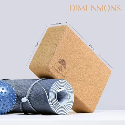 Produktbild von Ökologischer Yoga Block mit Antirutschbelag