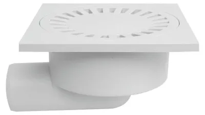 Produktbild von Bodeneinlaufseite D 50 / 95 mm, weiß, ENPRO
