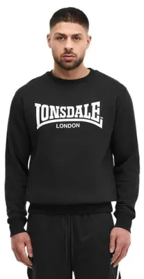 Image de Sweat-shirt à col rond pour homme, coupe normale WELHAM Noir/Blanc L Lonsdale