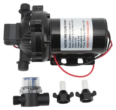 Obrázek produktu pro 12V vodní čerpadlo, samonasávací membránové, vysoký průtok, 18,9 l/min, 5,0 l/min, pro obytná vozidla, námořní použití, lodě