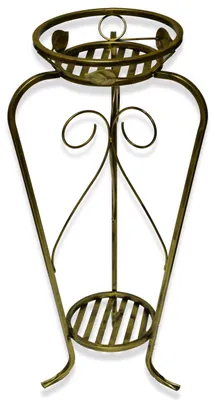 Produktbild von Gramix Blumenständer Metall Gold-Patina Pflanzentisch Dekoständer