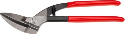 Produktbild von STUBAI Mini Durchlaufschere | PVC isoliert | 245 mm | induktiv gehärtet 60–62 HRC | 300 g | Spezialschere für lange, gerade Schnitte in Blech | ergonomische Griffe – Profi-Spenglerwerkzeug