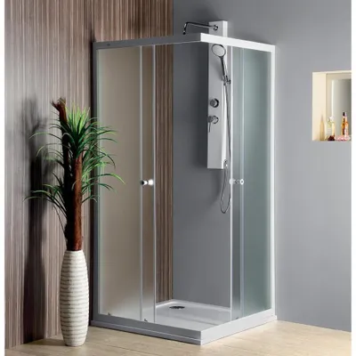 Produktbild von ALAIN Quadrat-Duschabtrennung 900x900mm, Brick Glas