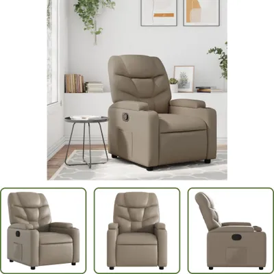 Produktbild von The Living Store Relaxsessel Cappuccino-Braun Kunstleder