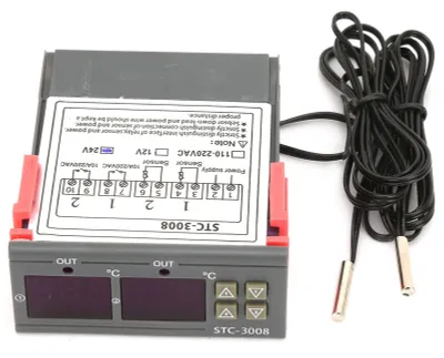Immagine prodotto di Sensore di temperatura NTC con doppio display, controllore termostatico digitale (alimentazione 24V DC)