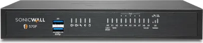 Image de SonicWall TZ570P, 4 Gbps, 1.8 Gbps, 2500 Mbps, 750 Mbps, 370.84 BTU/h, BGP, OSPF, RIP-1, RIP-2