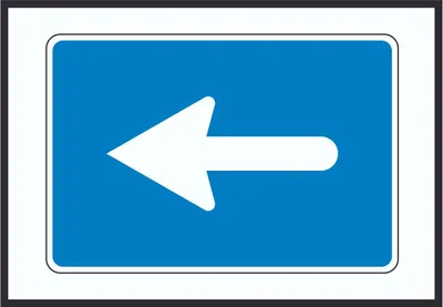Produktbild von In Pfeilrichtung fahren links Symbol A3 (297x420mm)