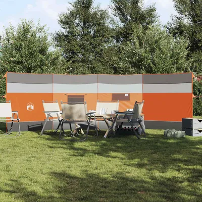 Obrázok produktu pre "2025 "Moderný kempingový vetrolam šedý a oranžový 510x153 cm Vodeodolný, vetrolam New7094127